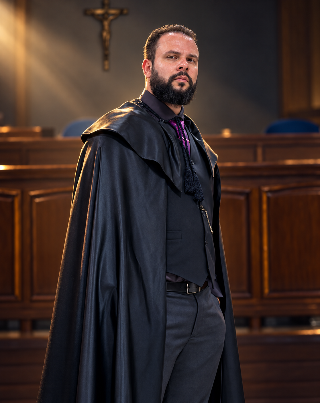 Giancarlo Teodoro de toga no Tribunal do Júri